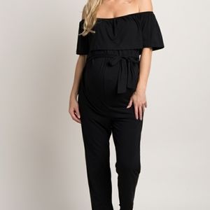 Pinkblush Off Shoulder Maternity Jumpsuit